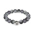Carbonite | Argent | Bracelet de déclaration en verre sirène